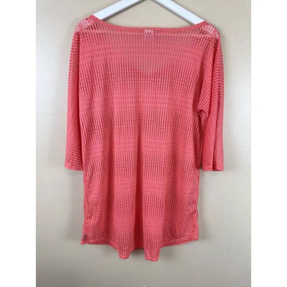 O'Neill Women’s Cover-up Mesh Swimsuit Orange Beach Resortwear Tunic Size XS/S